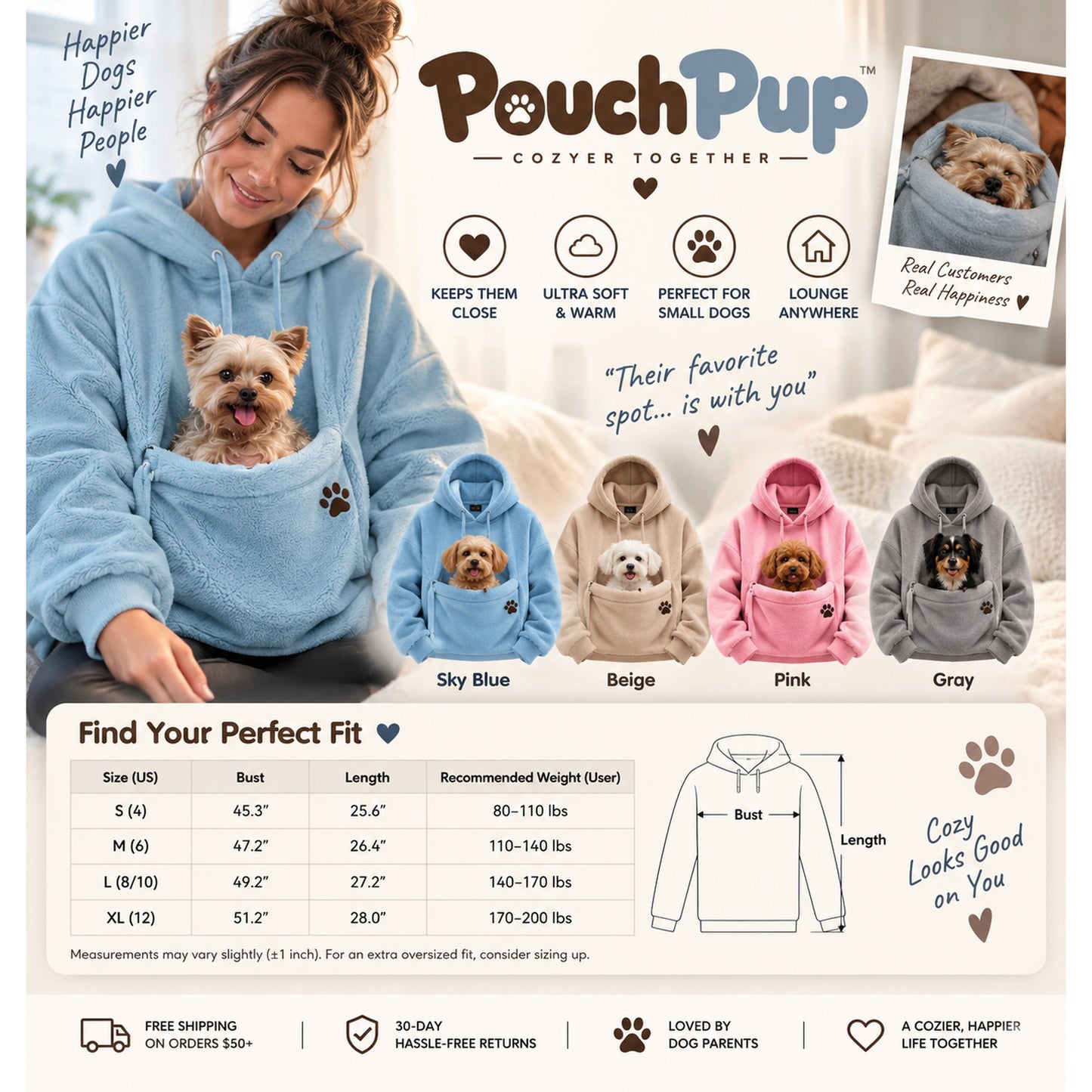 PouchPup™ Cuddle Hoodie